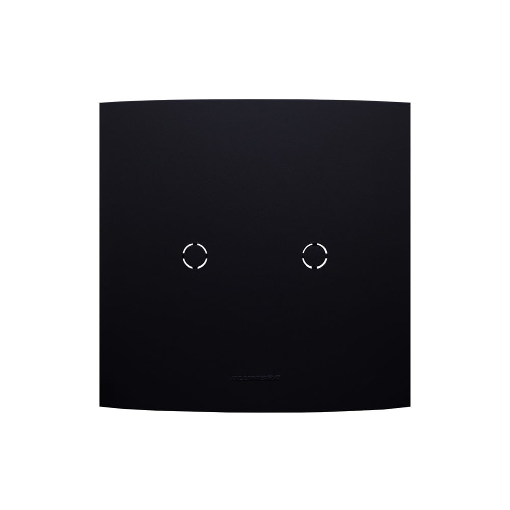 Placa 4X4 Cega/Saida De Fio com Suporte Ip Class Preto Ebano Fosco Alumbra