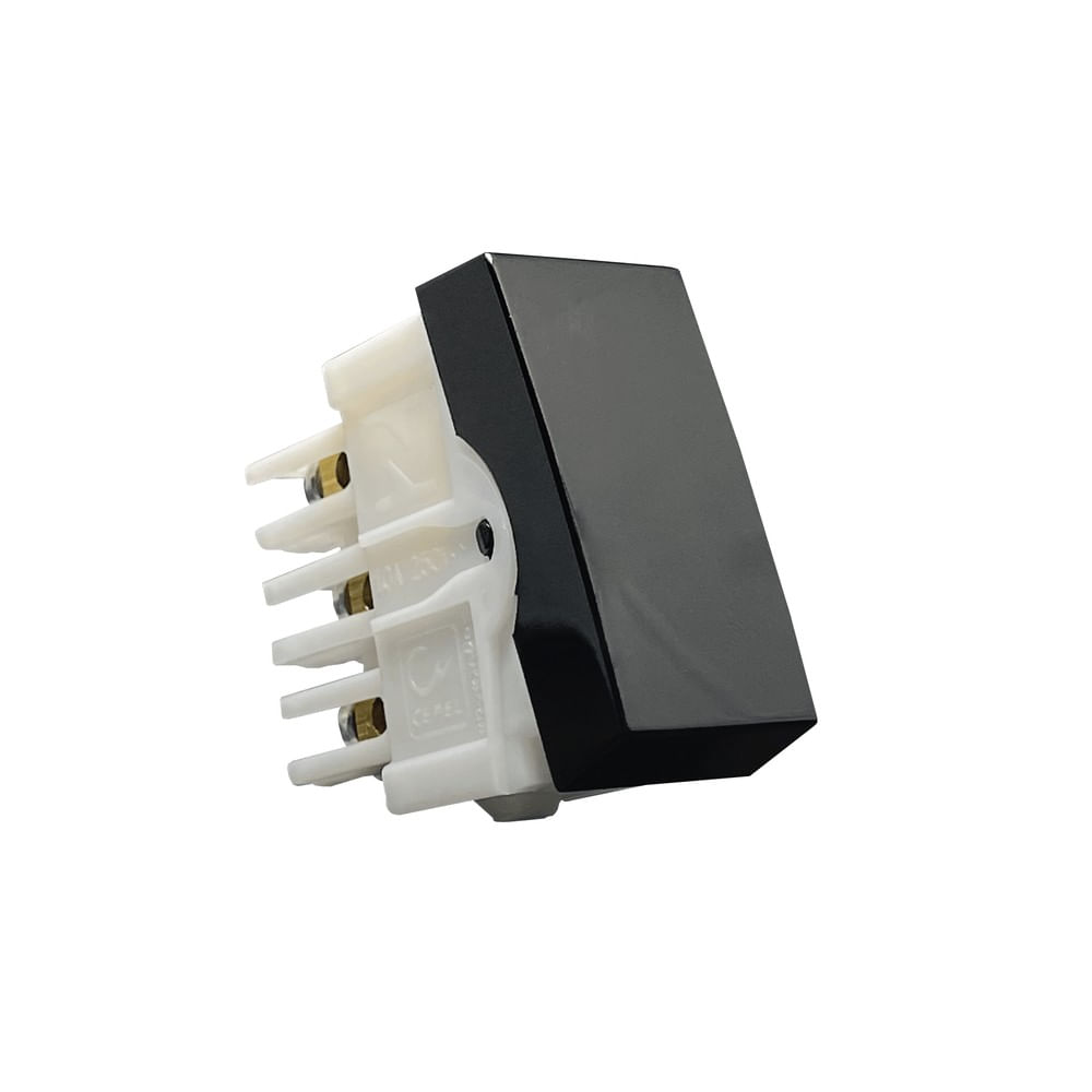 Módulo Interruptor Bipolar Paralelo Linha Inova Pro Black Piano Alumbra