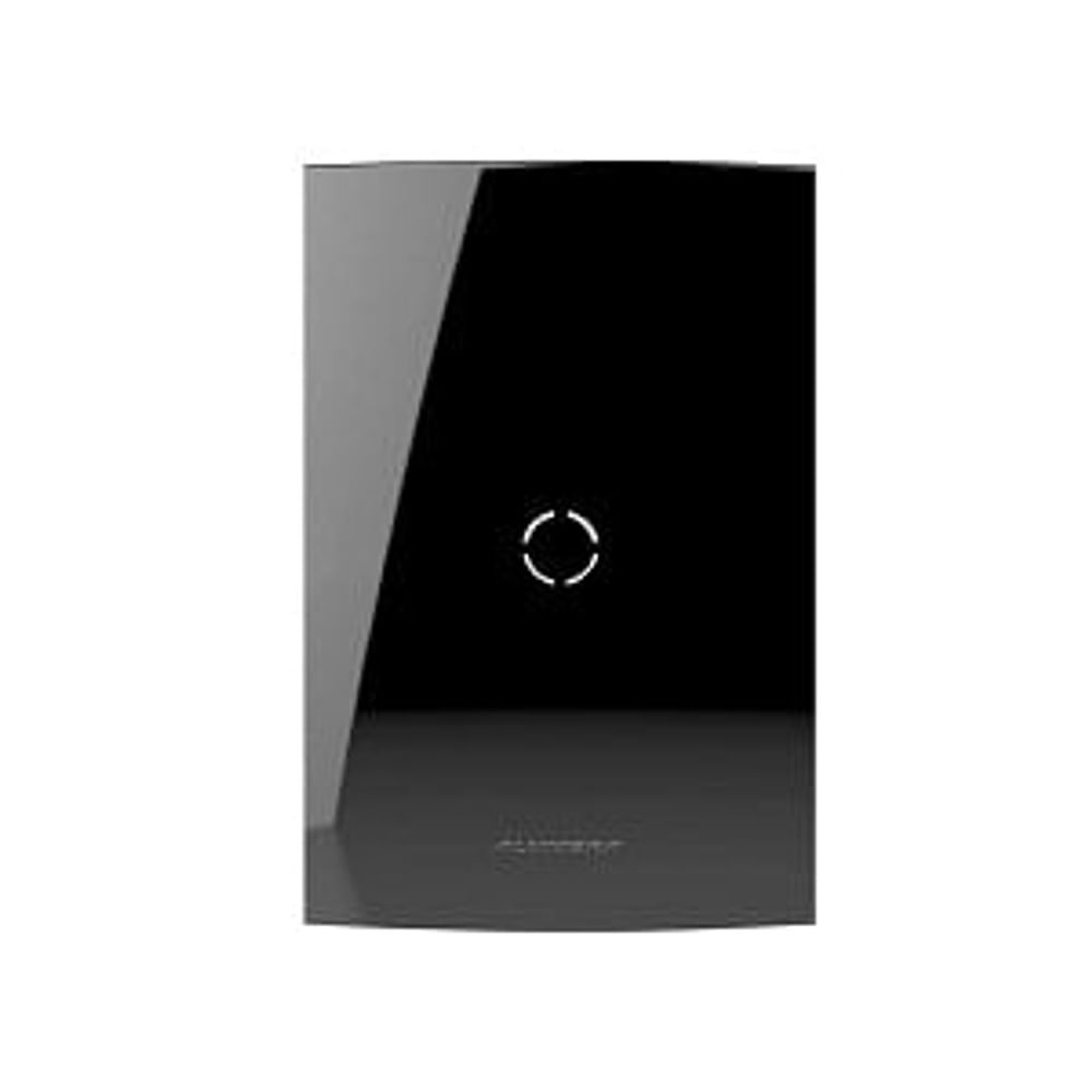 Placa Com Suporte Para Cega Com Saída De Fio 4X2 Inova Pro Black Piano Alumbra