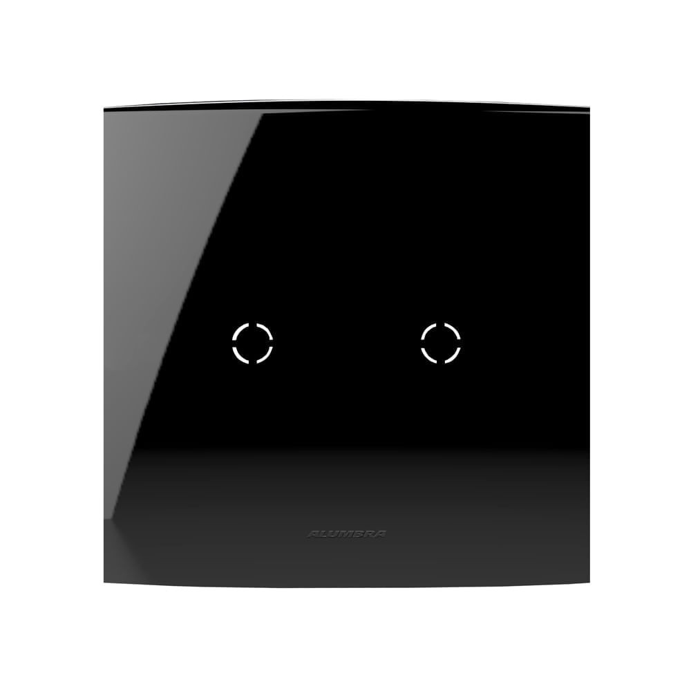 Placa 4X4 Com Suporte Para Cega Saída De Fio Linha Inova Pro Black Piano Alumbra