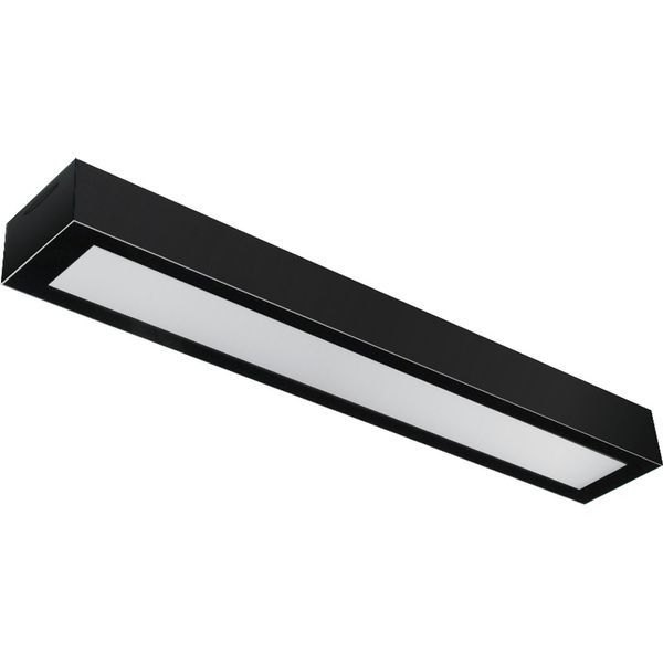 Luminaria Led Valencia 36W 125X10 Retangular Preto 4000K Bivolt Tualu