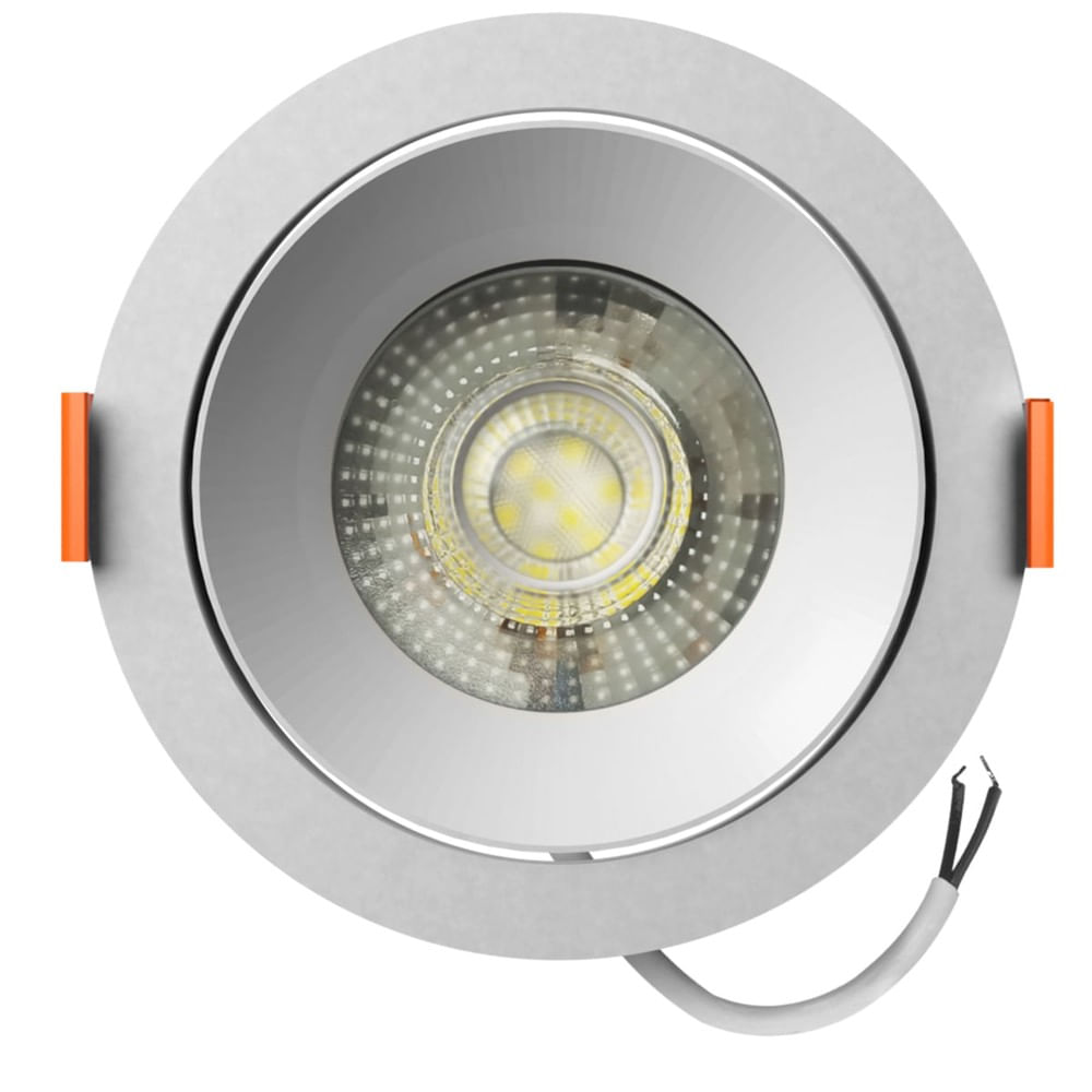 Spot De Embutir Easy Led 12W Redondo 4K Branco 110X37Mm Bivolt Llumm Bronzearte