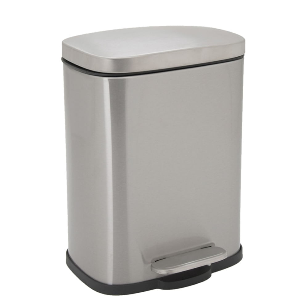 Lixeira Inox Retangular 12L Coisas E Coisinhas
