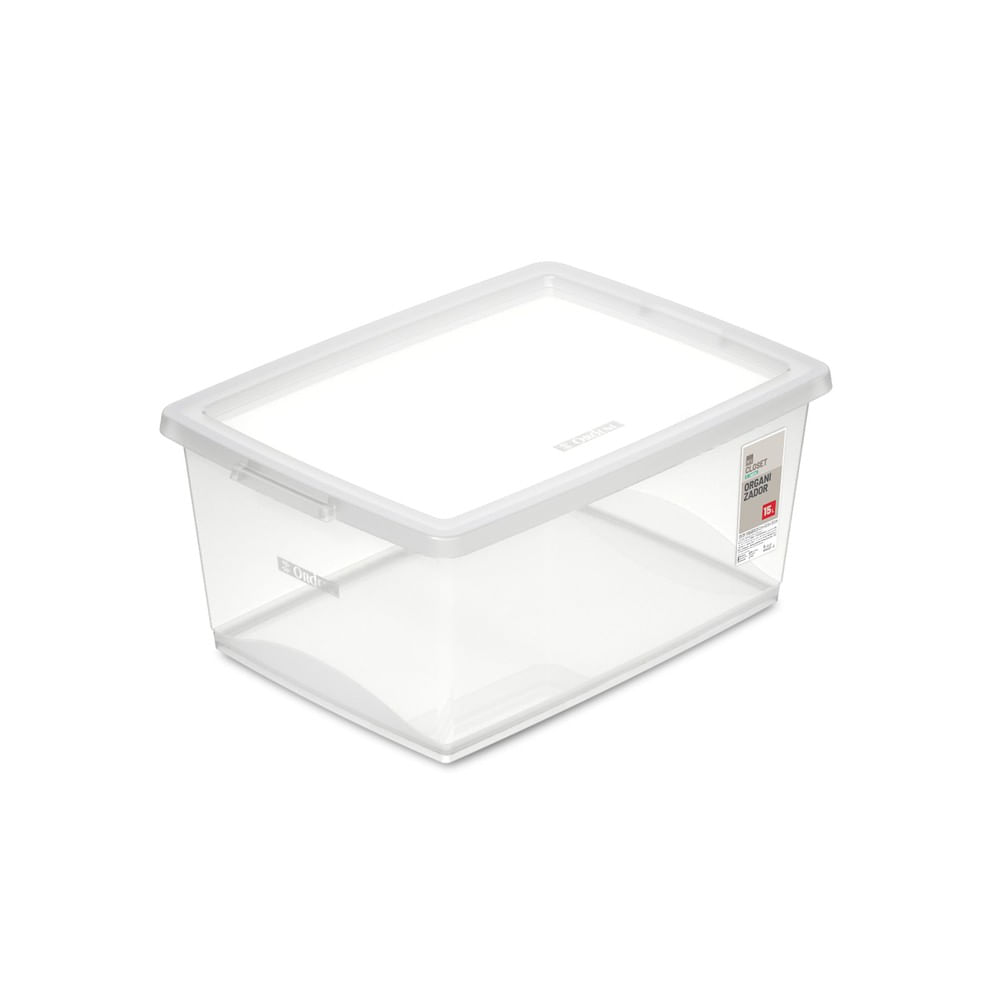 Organizador Com Trava 15 Litros Bel Cristal Ordene