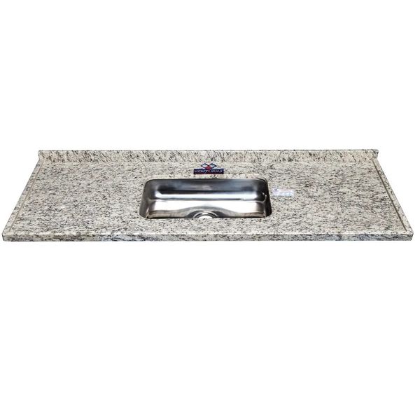 Pia de Cozinha em Granito com Cuba Inox 200Cm Arabesco Nina Venturini