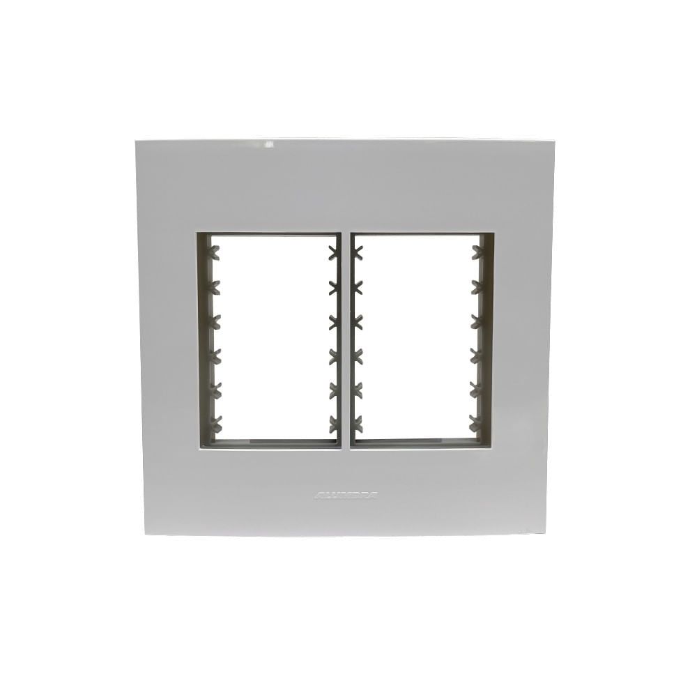 Placa Com 6 Módulos E Suporte Inova Pro 4x4 Branco Alumbra