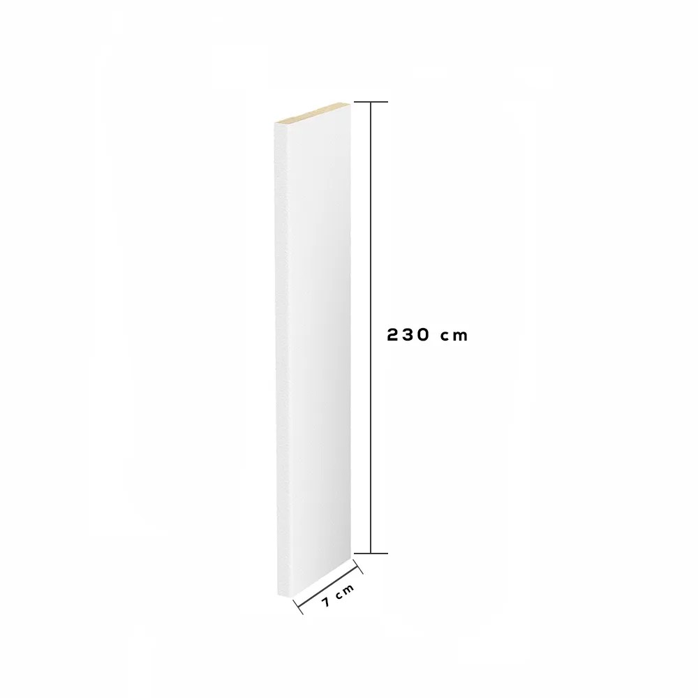 Jogo Guarnição Pinus Primer Branco Para Porta 220x7x1 1 Lado Vert