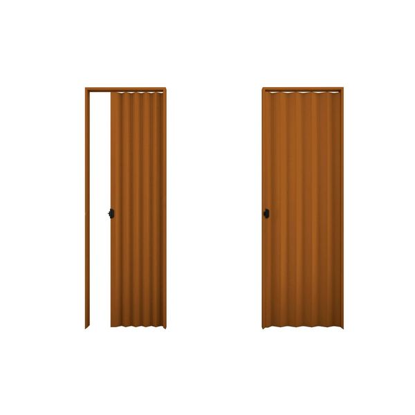 Porta Sanfonada 60x2,10cm Mogno Plasbil