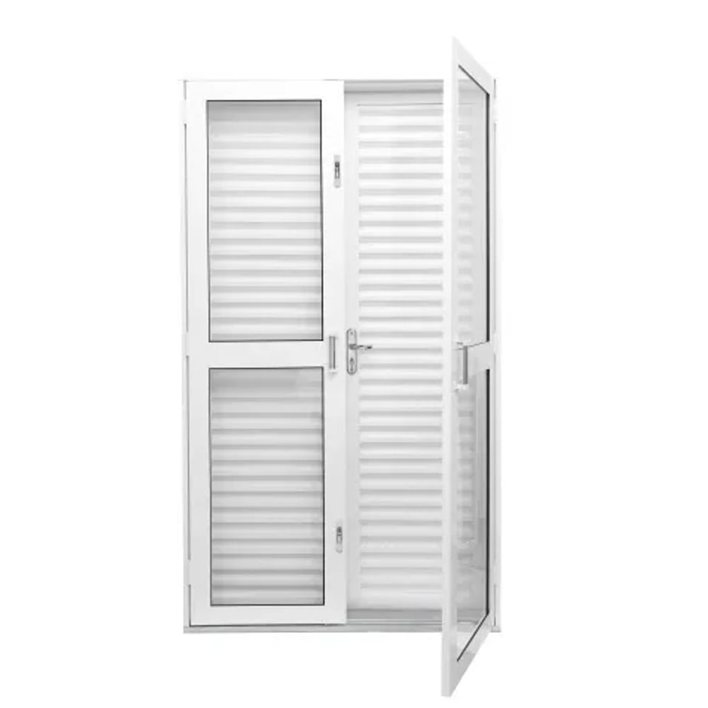 Porta Balcao Vidro Liso Qualitysol 122,4X215 Direita Branco Ramassol