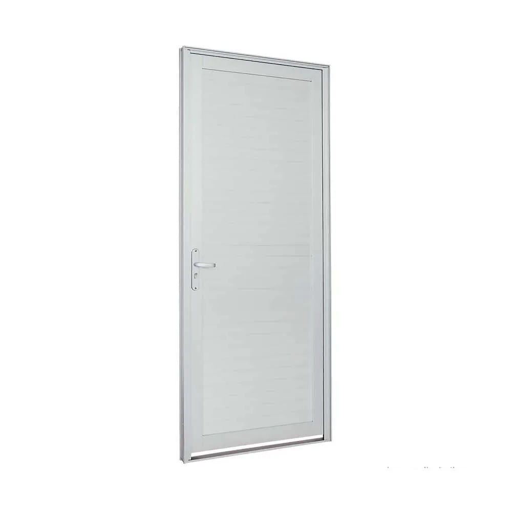 Porta Lambri Horizontal Alumínio Branco Direita 216x88x5 Alumifort Sasazaki