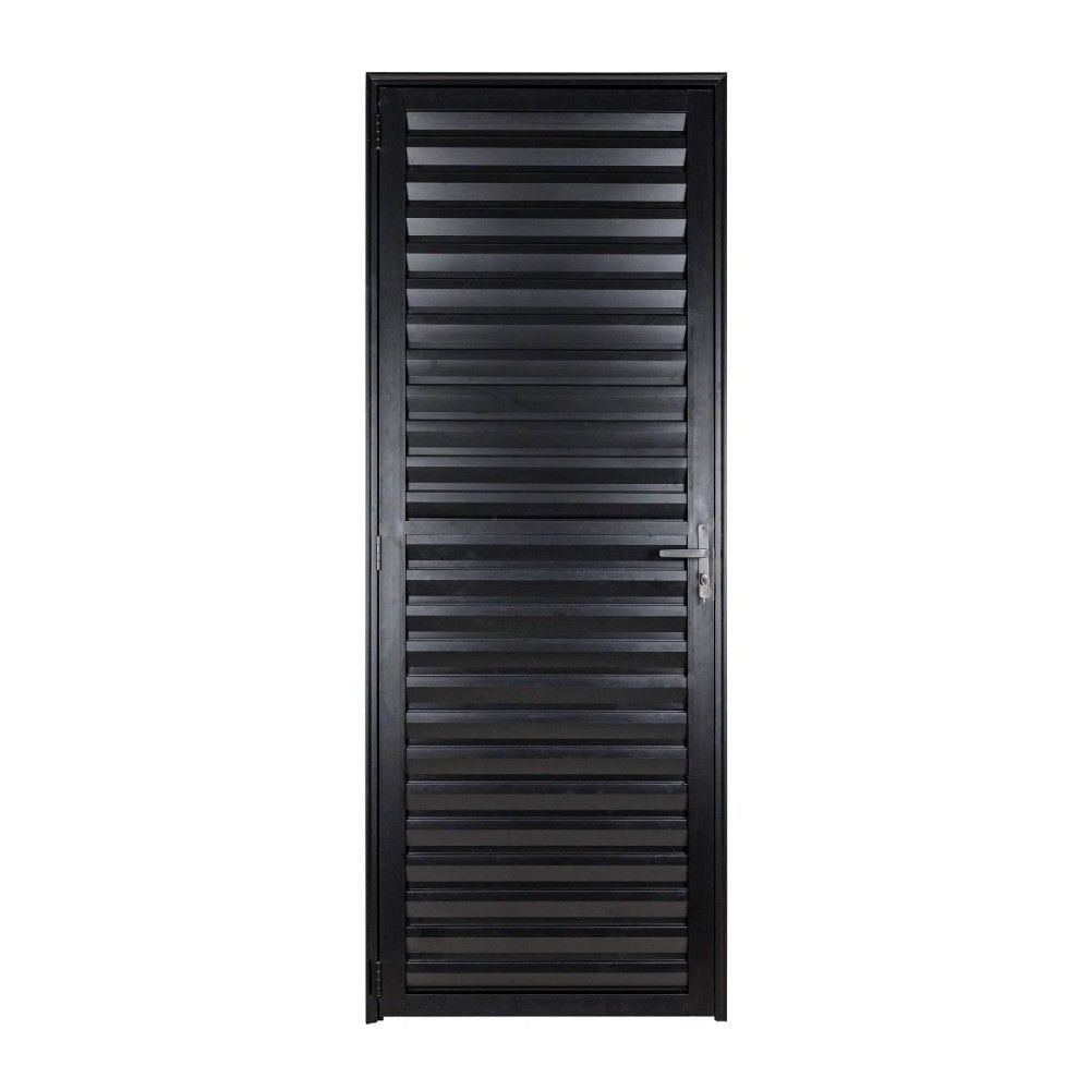 Porta Palheta Semi Ventilada Esquerda 210x70 Preto Fortsul Esquadrisul