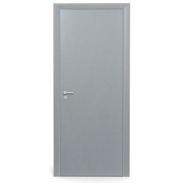 Kit Porta de Madeira 210x62 Esquerda Batente Regulável 11-19cm Laca Cinza Rocha