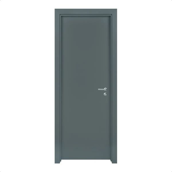 Kit Porta de Madeira 210x82 Direita Batente Regulável 11-19cm Grafito Rocha