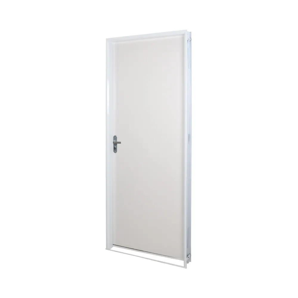 Kit Porta Açomad Batente 6cm Branco Esquerda 215X75 Branco Mgm