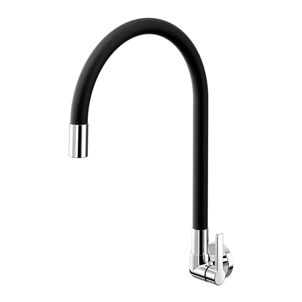 Torneira Para Cozinha De Parede Galiflex Preta Docol