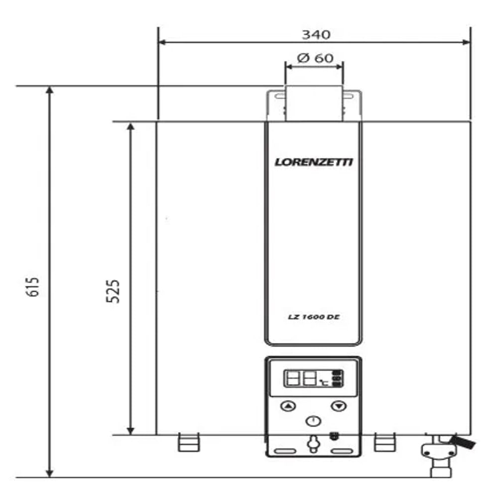 Foto 2 de Aquecedor a Gás Branco LZ 1600DE 15 Litros GN Display Digital Lorenzetti