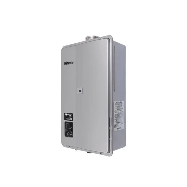 Aquecedor a Gás Digital Reue271Feh 27 Litros Gn Prata Rinnai