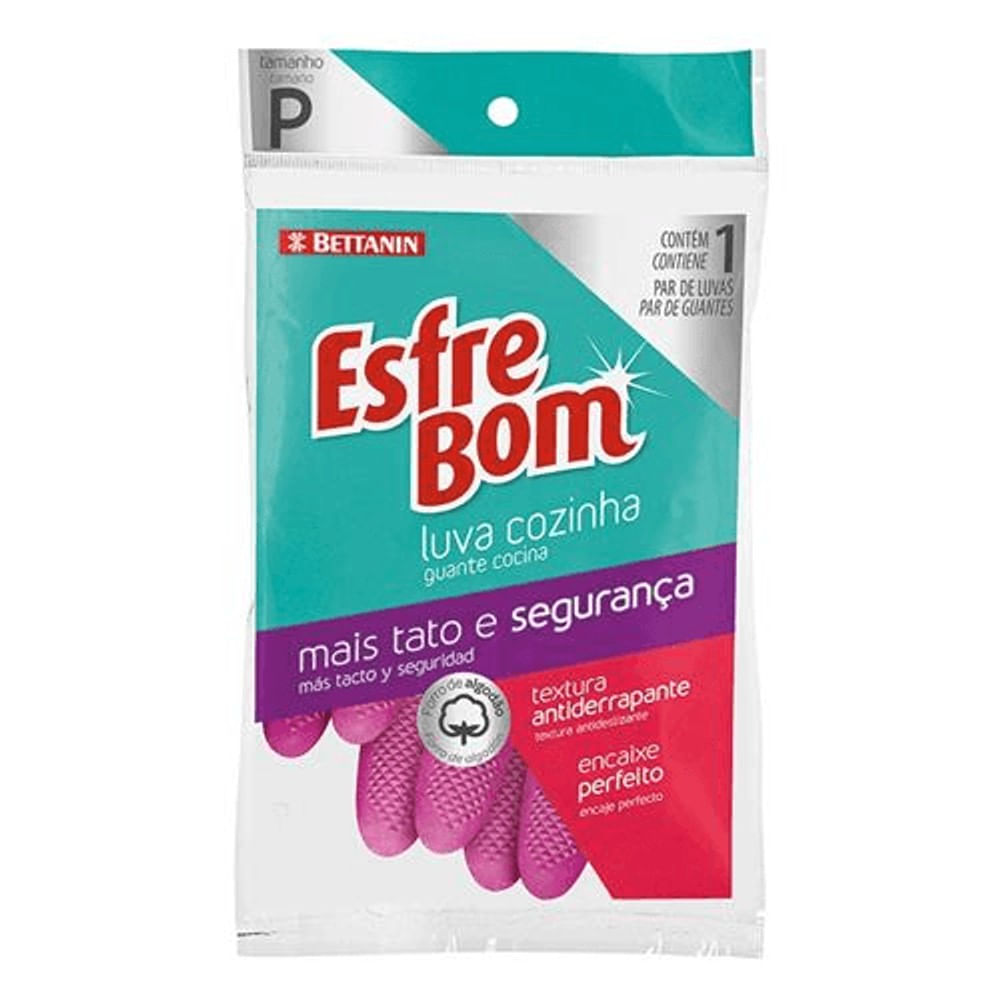 Luva Látex Cozinha Tamanho P Esfrebom Bettanin