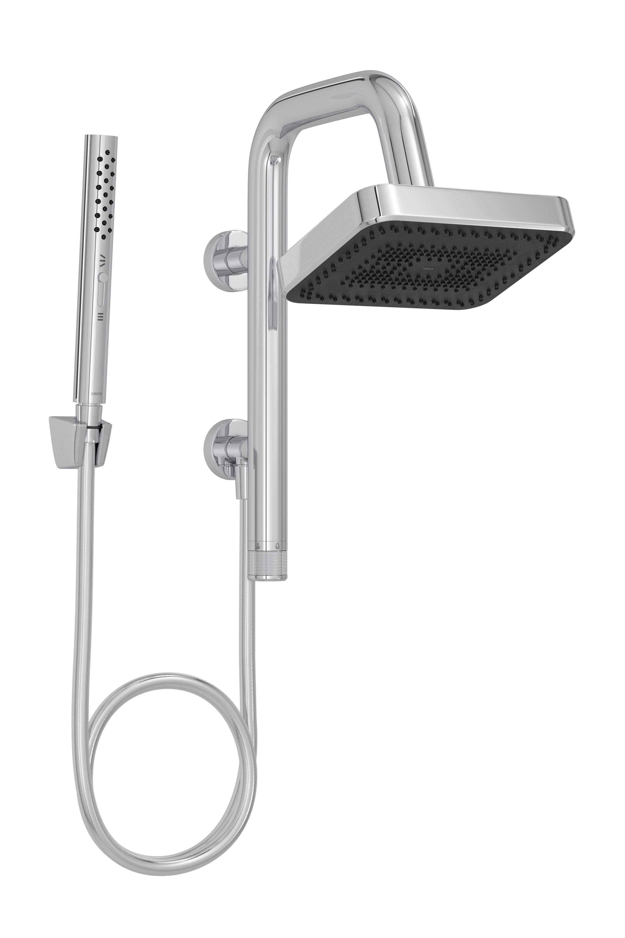 Chuveiro Select Eco 20X16Cm Retangular Parede Desviador  Cromado