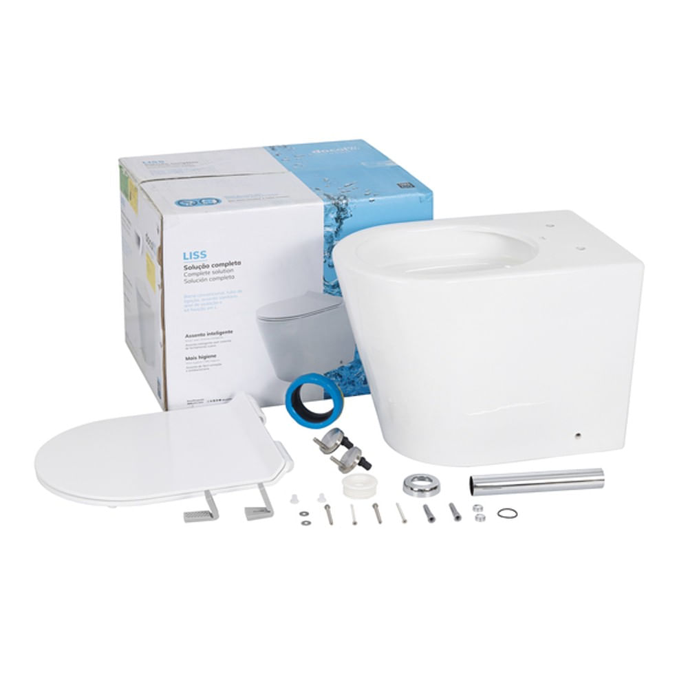 Kit Vaso Sanitário Convencional Liss Branca Docol