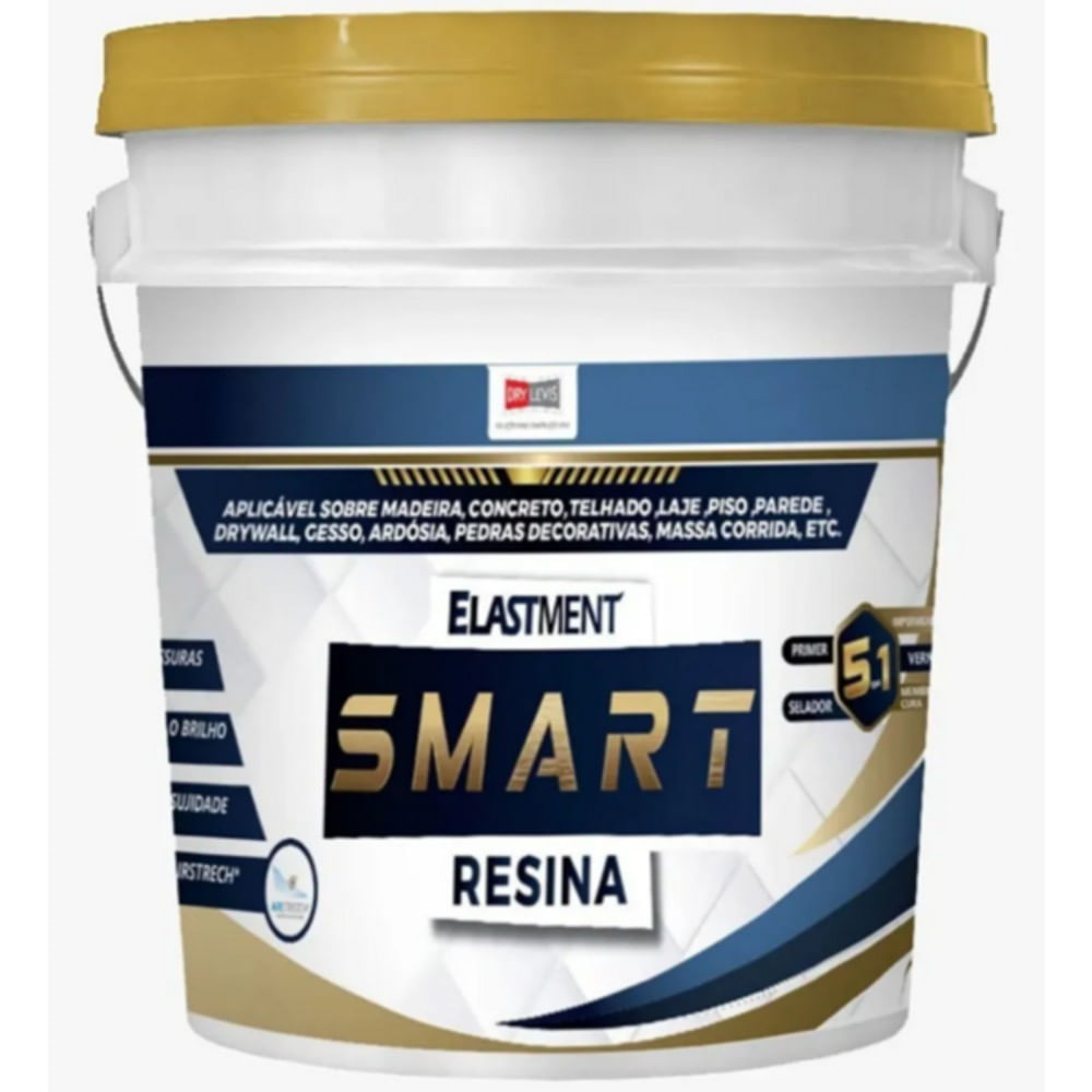 Resina Impermeabilizante Smart Resina 18L Incolor Semi Brilho Drylevis