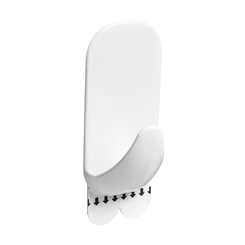 Gancho Retangular Branco Com Adesivo G Ordene