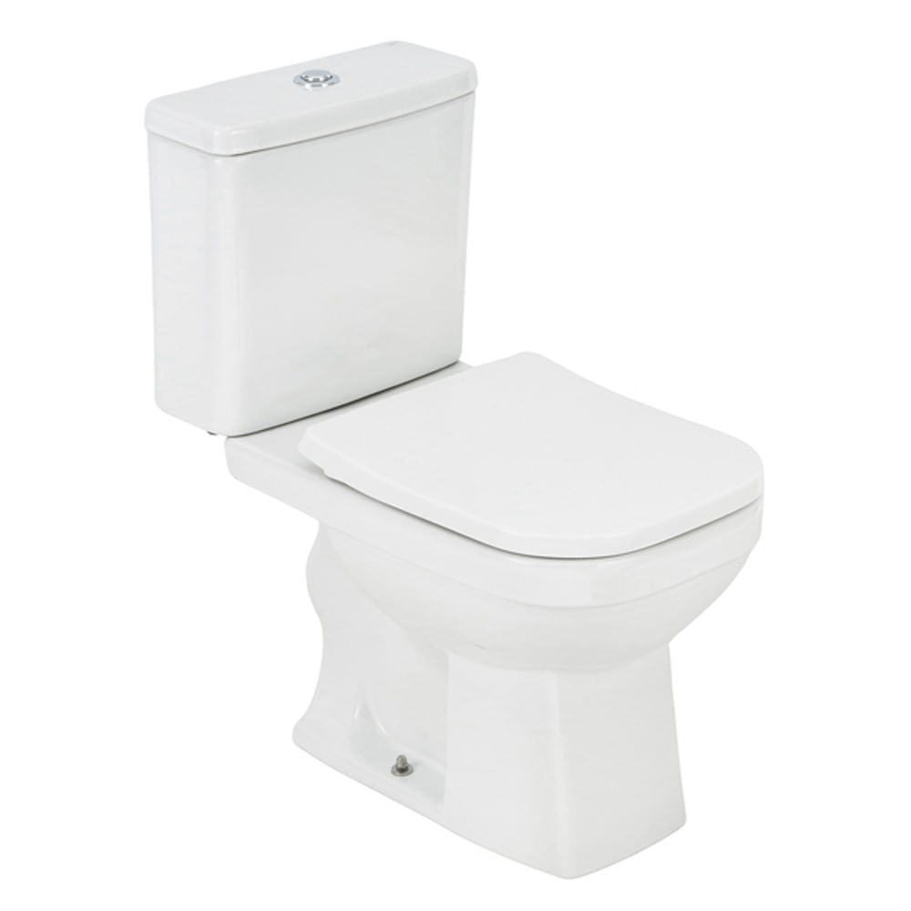 Vaso Sanitário com Caixa Acoplada Quadra CD01 Branco Deca