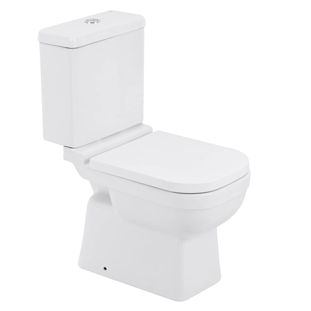 Vaso Sanitário com Caixa Acoplada 3/6l e Assento Soft Close Elite Branco Celite
