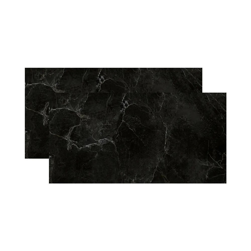 Porcelanato Venato Black Acetinado 59,5X119,5cm Caixa com 2,13 m² Mate Retificado Roca