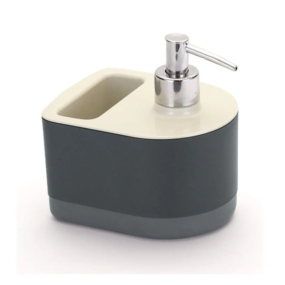 Dispenser para detergente e bucha black e white By Arthy