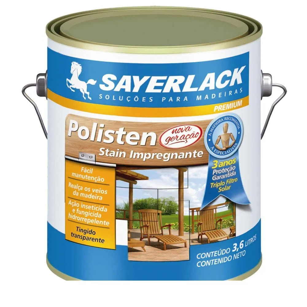 Stain Impregnante Mogno Inglês 3,6l Polistein Sayerlack
