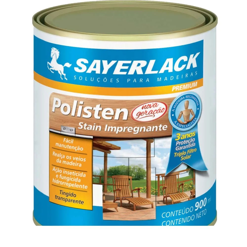 Stain Impregnante Castanho 900ml Polisten Sayerlack