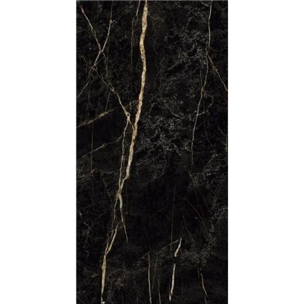 Porcelanato Esmaltado Polido 60x120cm Caixa com 2,20 m² Preto Chloe Lux Biancogres
