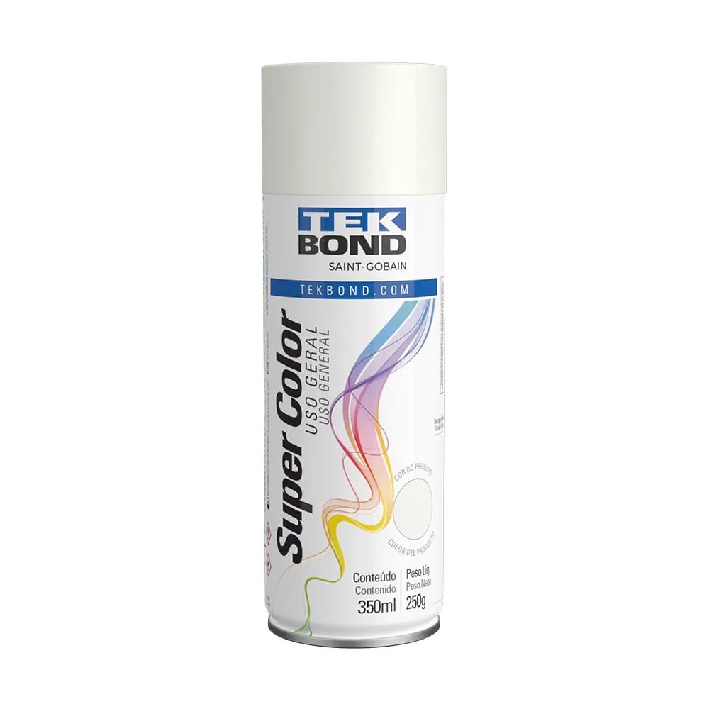 Tinta Spray Fosco Super Color Branco 350ml Tekbond