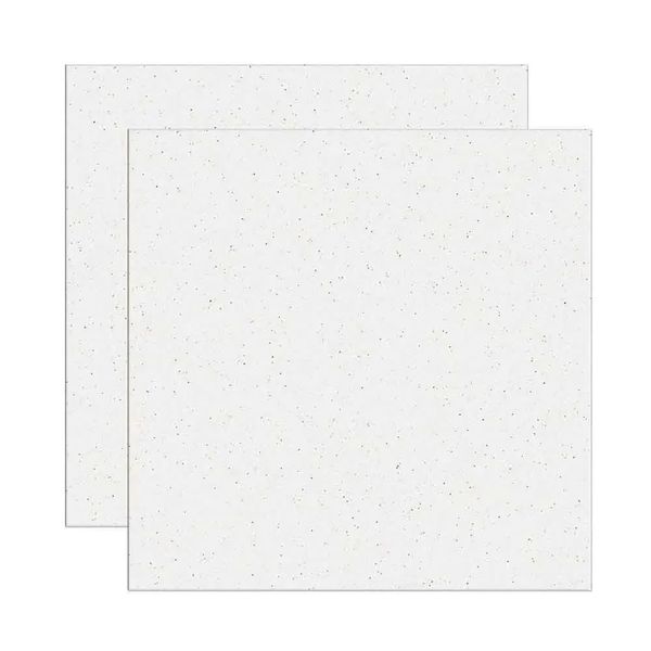 Piso Cerâmico Esmaltado 44,75x44,75cm Caixa com 2 m² Granilha Brilhante Branco Rotocolor Troia Formigres