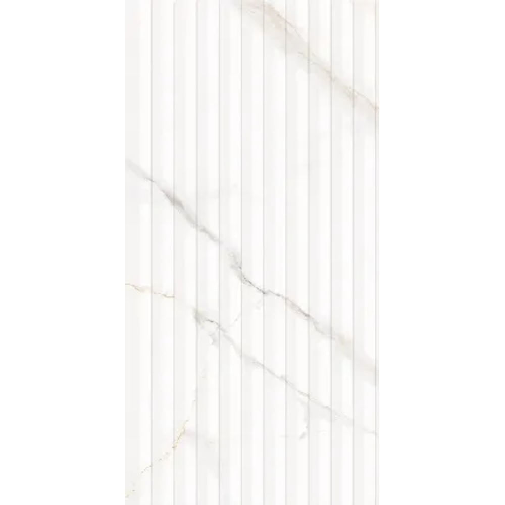Revestimento Esmaltado 45x90cm Caixa com 2 m² Branco Ripa Calacata Biancogres