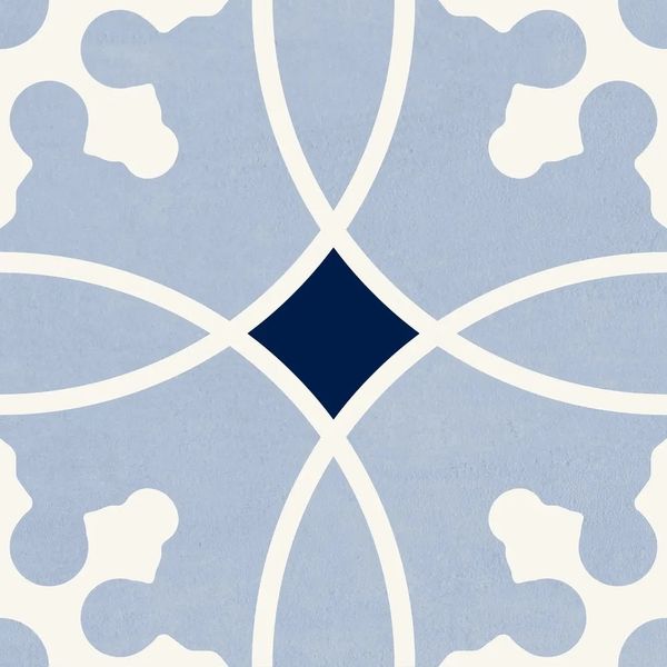 Revestimento Para Piscina Azul e Branco 20x20 cm Grés Rabat Mate Bold Atlas