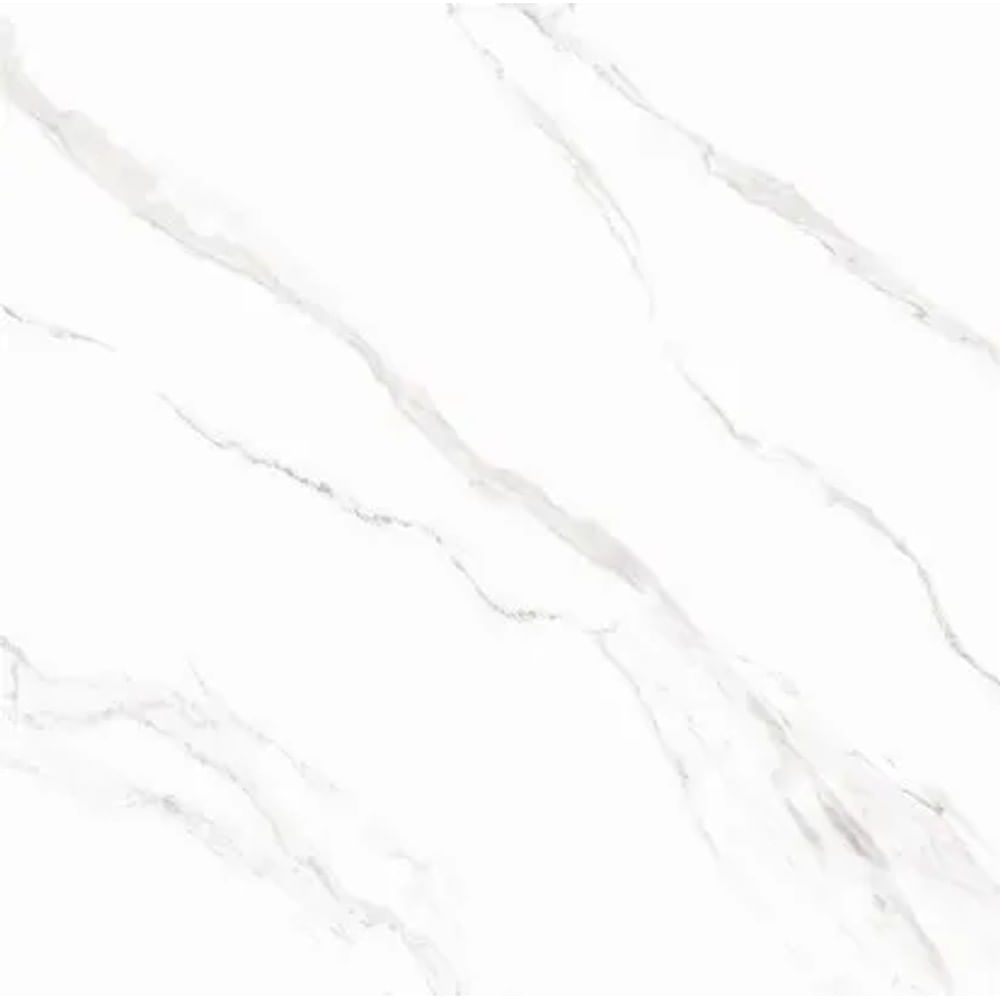 Porcelanato Marmorizado Branco Retificado Acetinado 61,8x61,8cm Roma 2,67m² Royal Grés