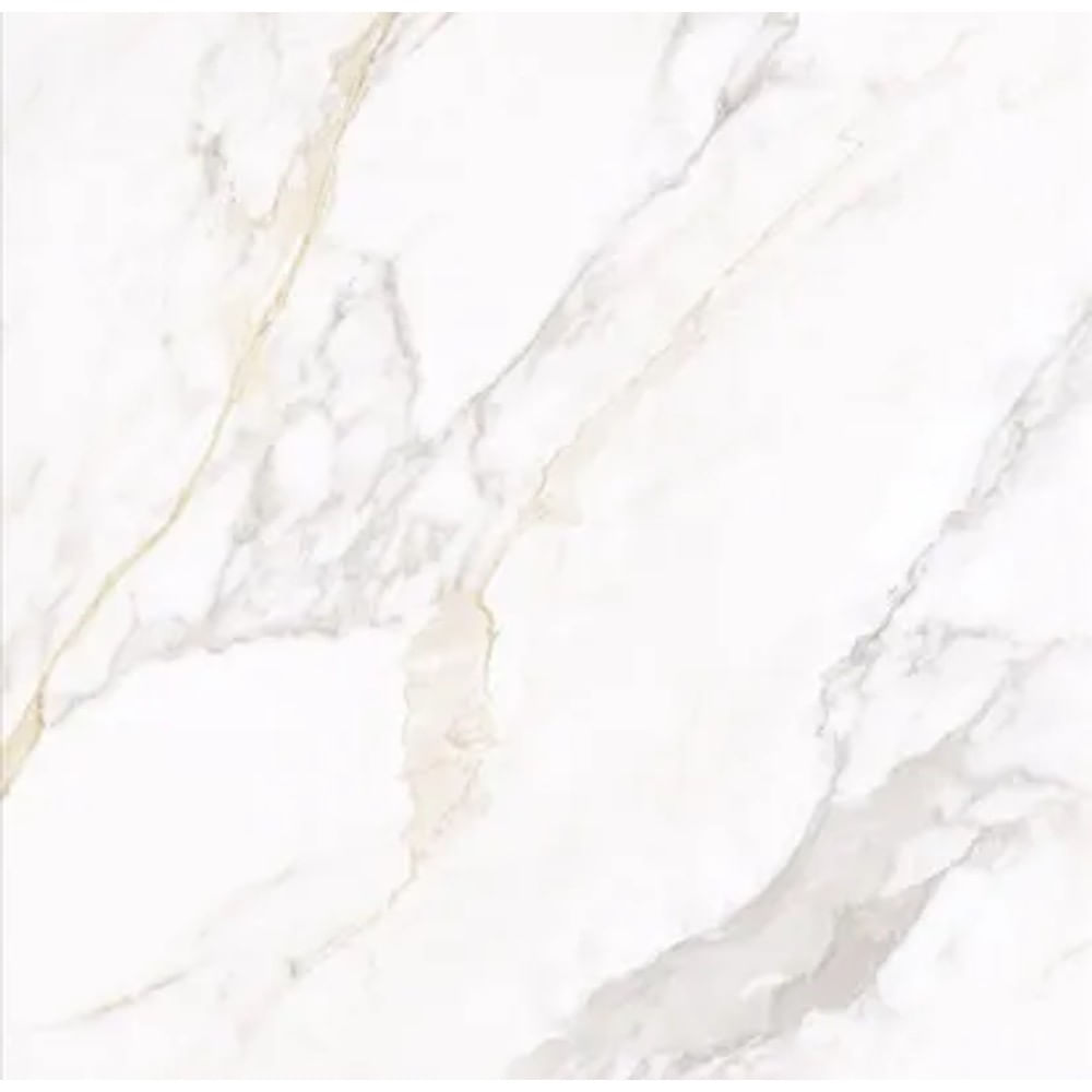 Porcelanato Marmorizado Cinza Retificado Polido 83x83cm Vichy 2,73m² Royal Grés