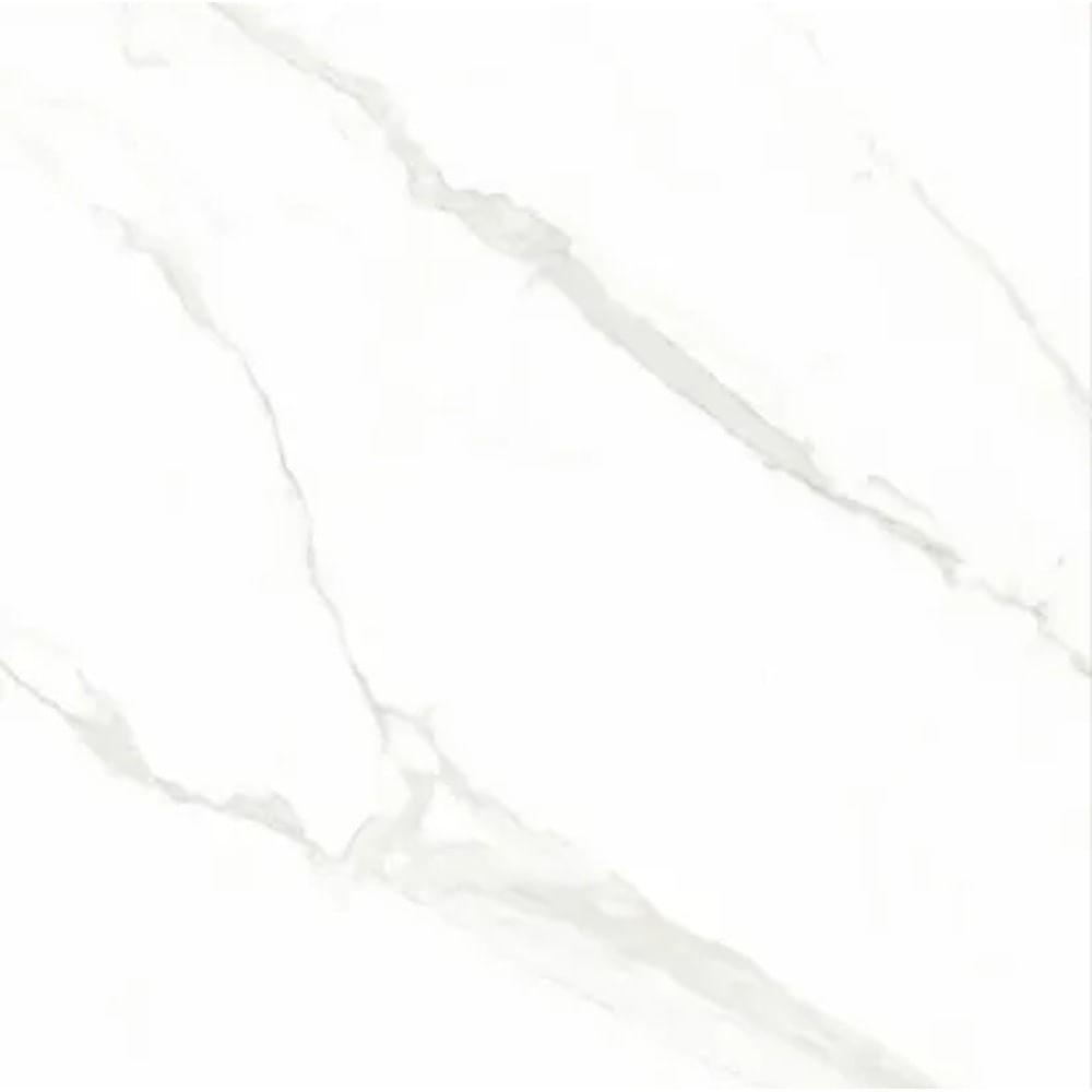 Porcelanato Marmorizado Branco Retificado Acetinado 83x83cm Lyon 2,73m² Royal Grés