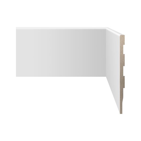Rodapé Poliestireno Branco Liso Fit 15cmx2,40m Biancogres Rodape Fit Liso 15X240Cm Branco Biancogres