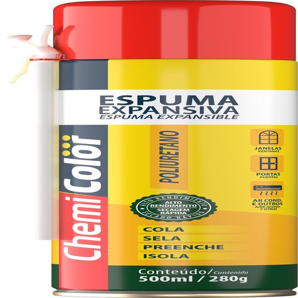 Espuma Expansiva Pu 500Ml/280G Imp Chemicolor