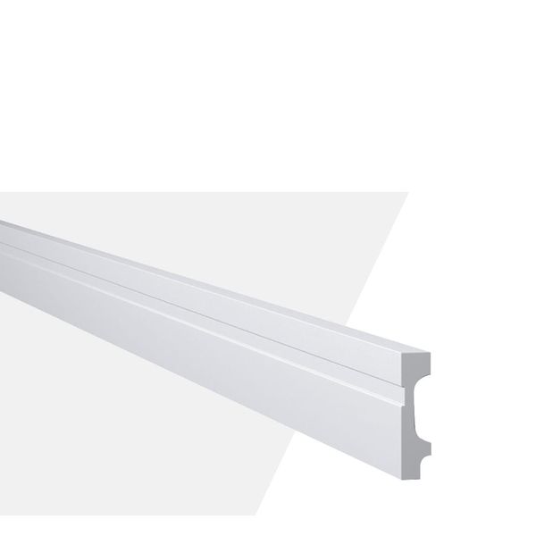 Rodapé Poliestireno Branco Frisado FZ7 7cmx2,00m Gart
