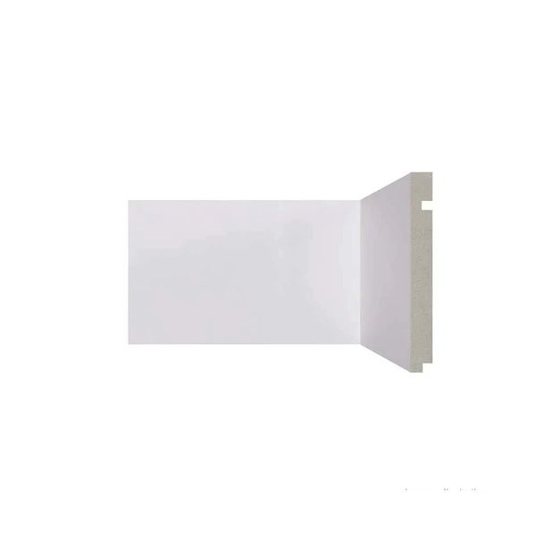 Rodapé de Poliestireno 496 Moderna Branco 150mm de Altura 2,40m Santa Luzia
