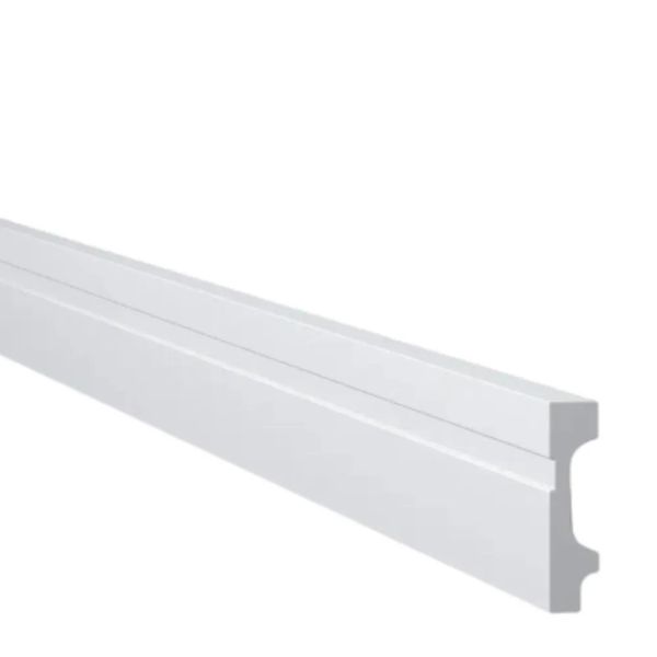 Rodapé Poliestireno Branco 7 cm x 2 m FZ7 Gart - Kit com 4 Unidades
