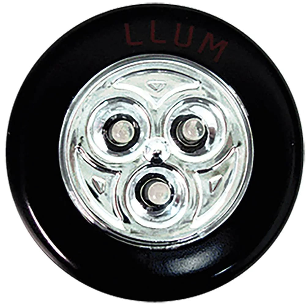 Button 3 Leds Preto LLumm Bronzearte