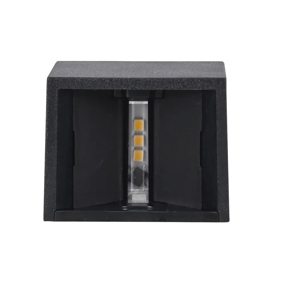 Mini Arandela Focus Preta Bivolt 3000K 2W Gaya