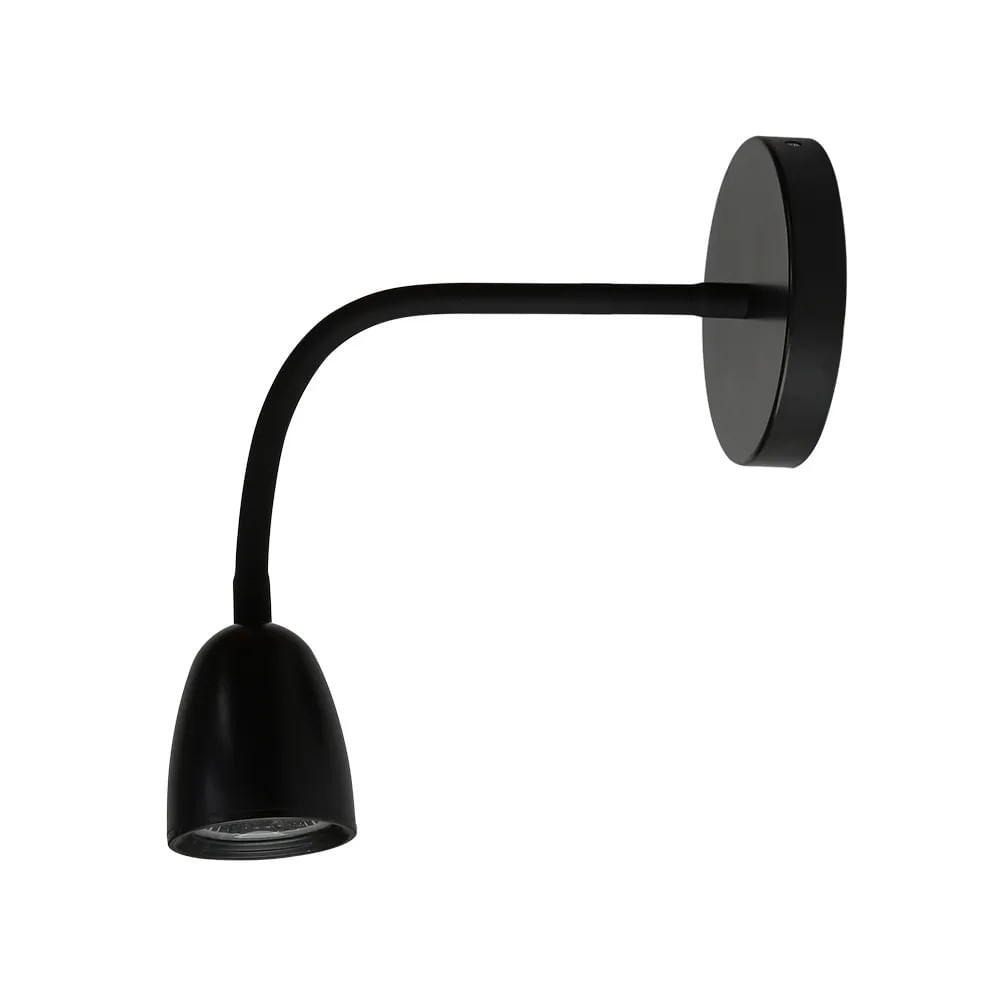 Arandela Led Direct Articulável 4W 3000K Preto Taschibra