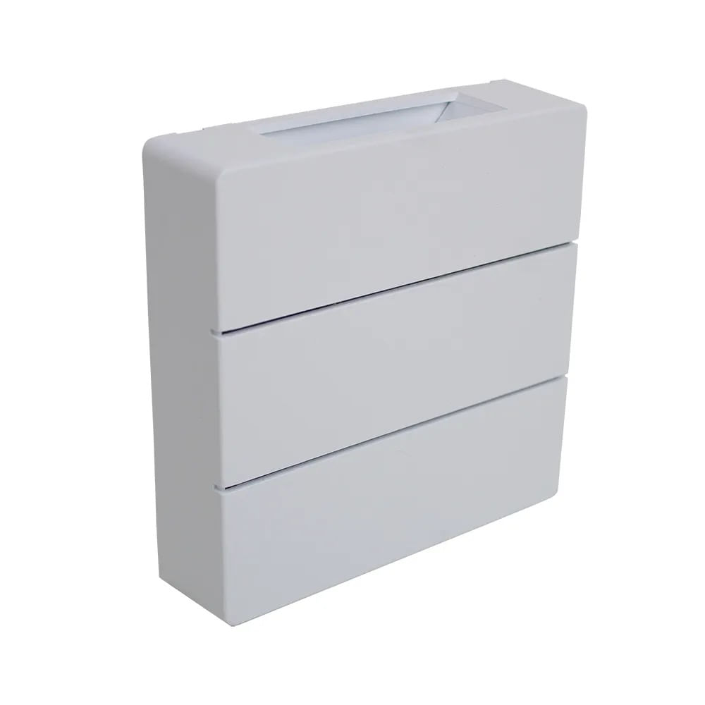 Arandela Clean Led Aletada Abs 6W 3.000K Branco Blumenau Iluminação