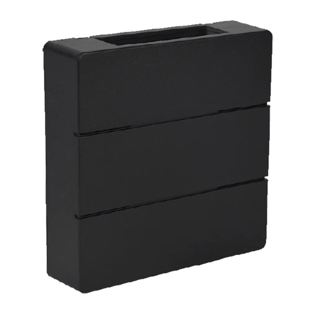 Arandela Clean Led Aletada Abs 6W 3.000K Preto Blumenau Iluminação